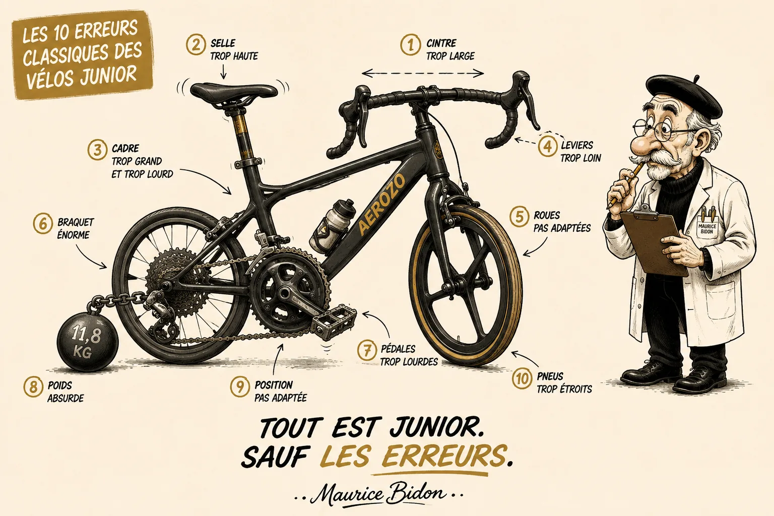 Article 05 : erreurs classiques des vélos junior