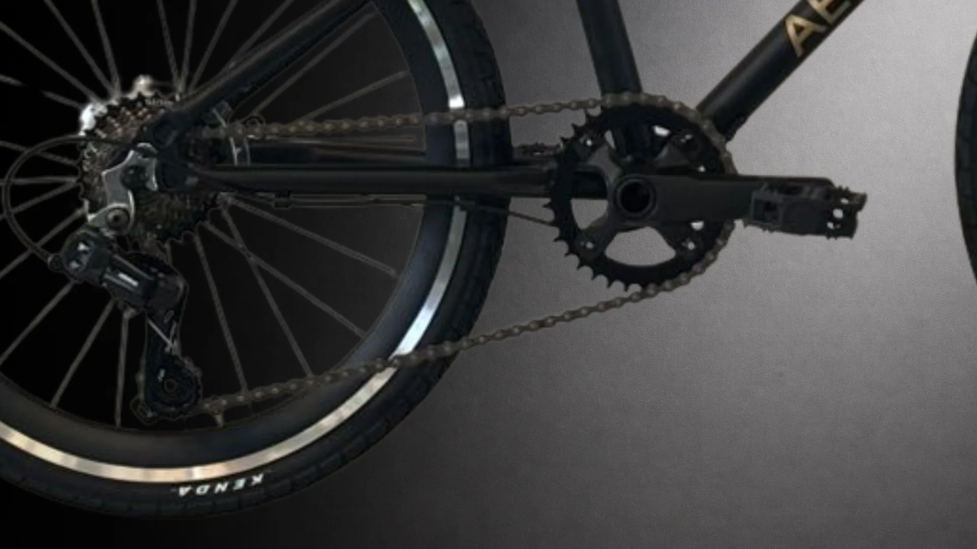 Transmission vélo junior simple AEROZO avec mono plateau et fonctionnement intuitif